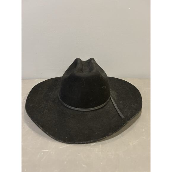 Mens Western Hat MHT Master Hatters Of Texas Rodeo Black Felt Cowboy Size XX - Picture 3 of 6